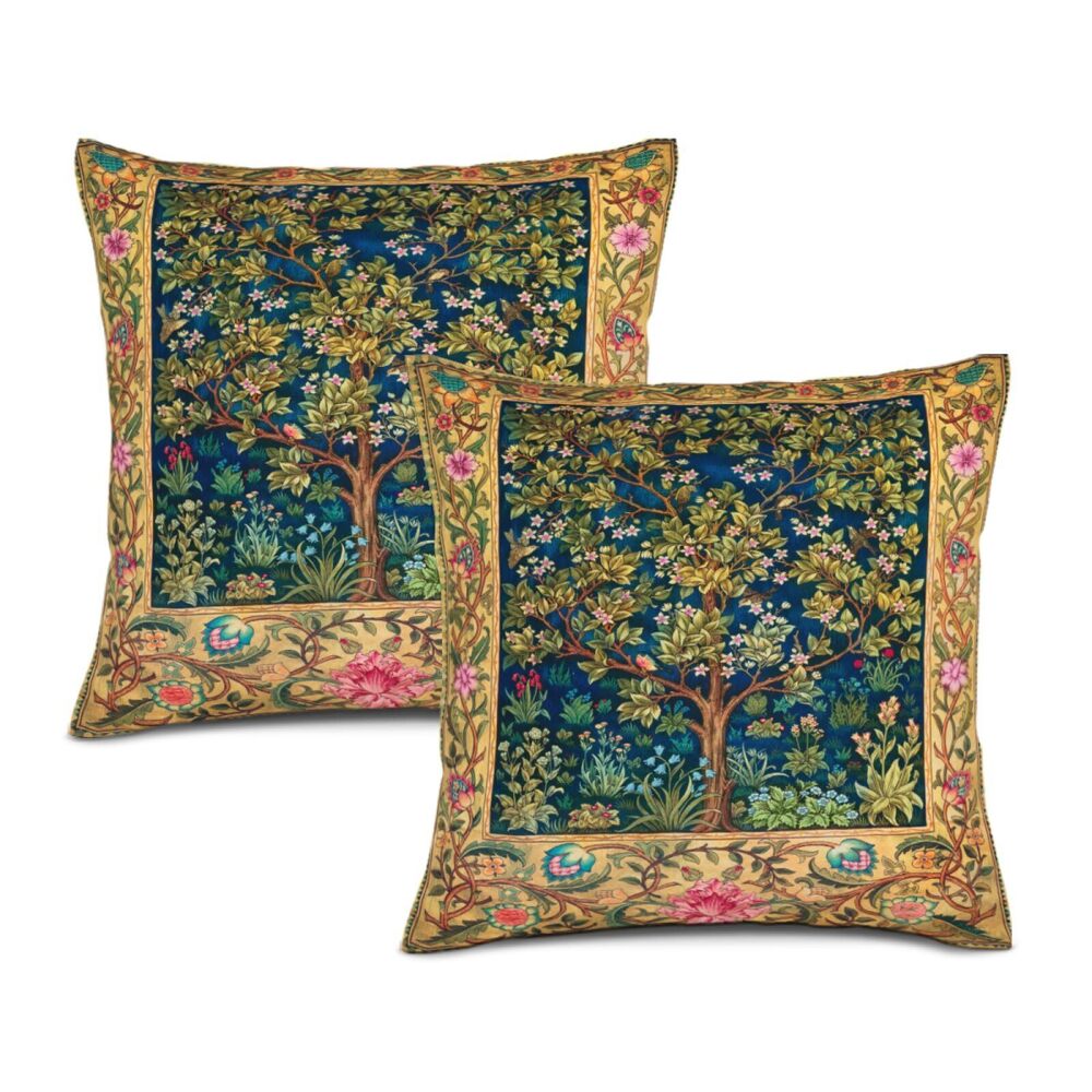 1359 William Morris Tree Original Throw Pillow Covers Cozy Square Throw